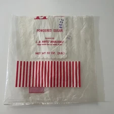 E.J. Hartz Wholesale Thief River Falls MN Vintage Empty Powdered Sugar Bag AJ5-1