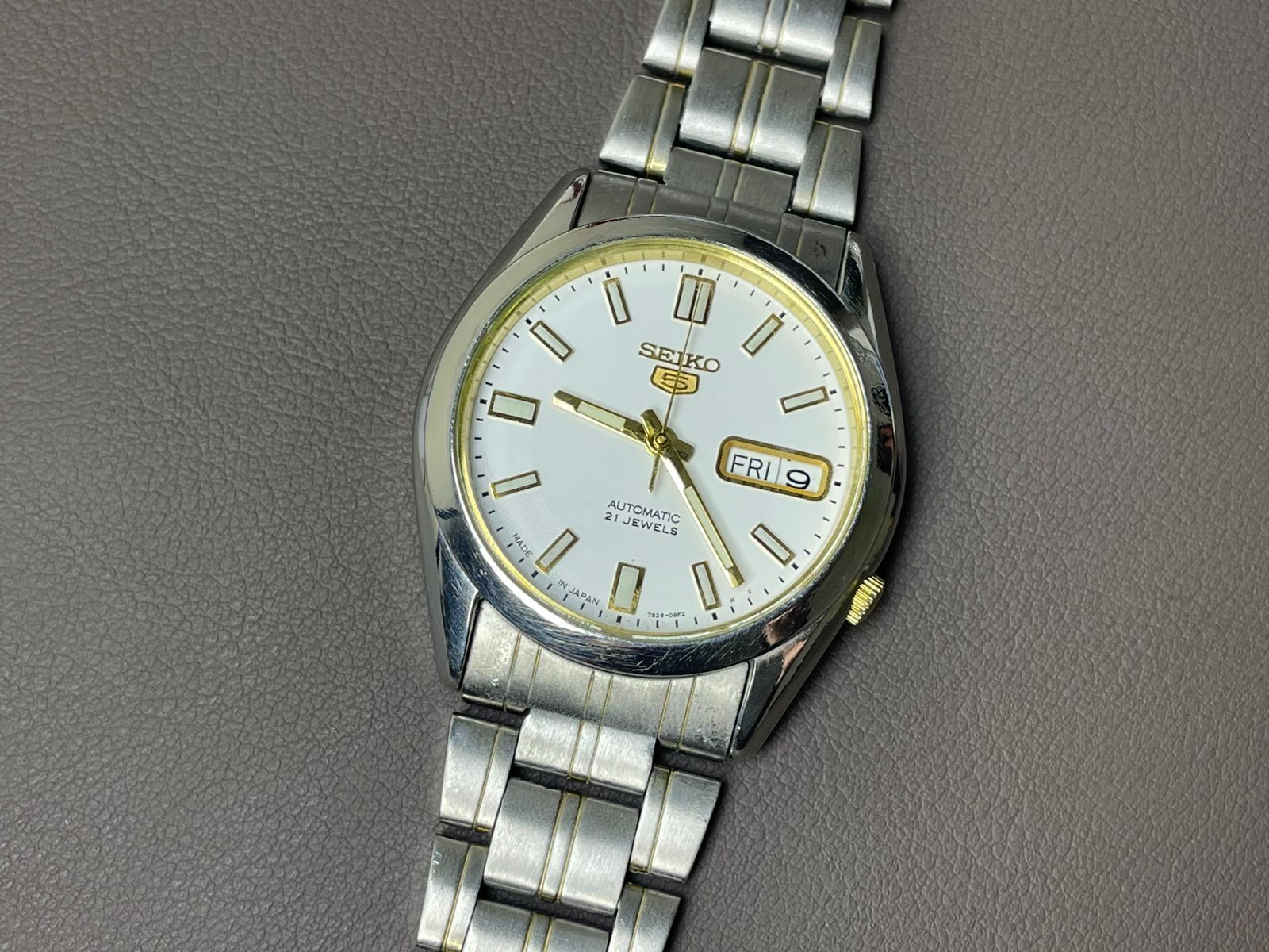 Seiko 5 Automatic 7S26-03B0 White Dial 36mm Men's Watch