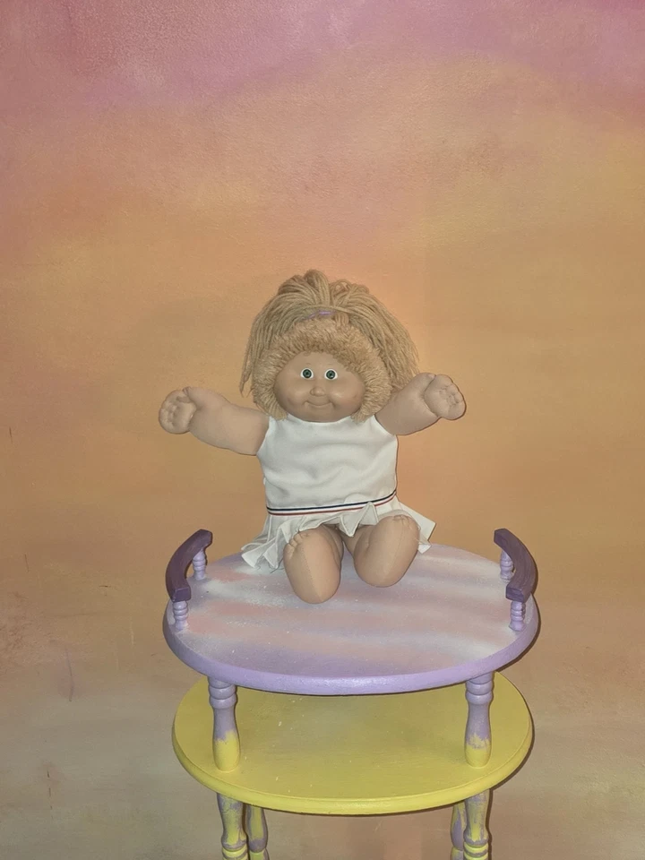 Muñeca original Cabbage Patch 1978-1982 rubia con ojos verdes Foto 4 de 4