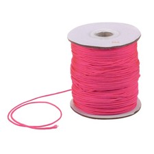 1.5mm Nylon Satin Cord 150 Yards Bracelet String Beading Thread, Deep Rose Red