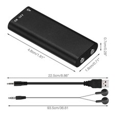Lecture Digital Voice Recorder Dictaphone Audio MP3 Sound Mini Spy Recorder Mic