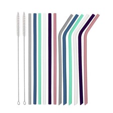 Senneny Set of 12 Silicone Drinking Straws for 30oz and 20oz - Reusable Silic...