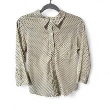 Rare small vintage 80s J. crew button-up women’s blouse in unique retro pattern