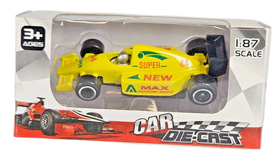 Xin Yu Toys Formel 1 Rennwagen 44 Super Neu Max Gelb Maßstab 1:87 Modell OVP.