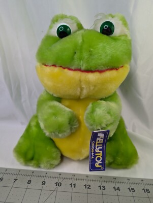 Kellytoy Green Frog Plush 11 Inch 2001 Stuffed Animal Toy