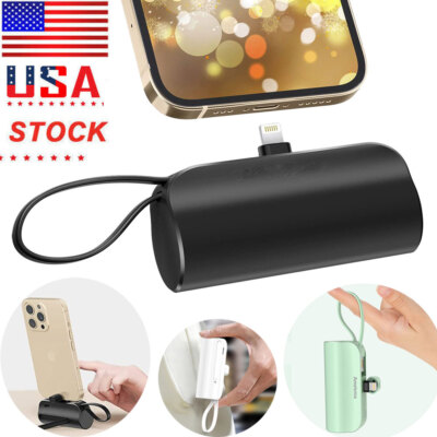 5000mAh Mini Power Bank Portable Fast Charger External Battery For iPhone Type-C