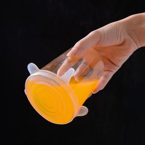 12 /6pcs Reusable Silicone Stretch Lids Kitchen food Storage Wraps Cover Various - Picture 3 of 16