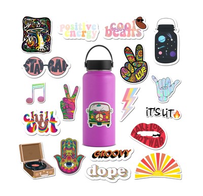 20 Pack Groovy Stickers For Water Bottles Hydro Flask By