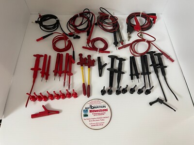 LOT OF 42 MIXED FLUKE MULTIMETER CLIPS AND TEST LEAD SHIPS SAME ...