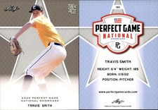 TRAVIS SMITH 2020 LEAF PERFECT GAME NATIONAL SHOWCASE ROOKIE CARD #190