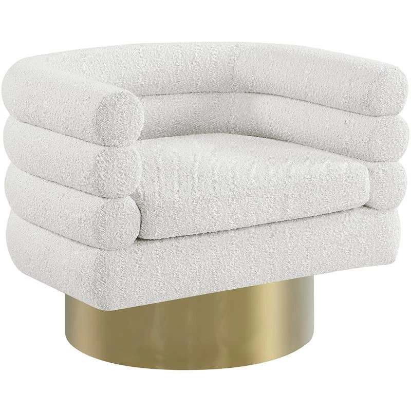Cream colored swivel chairs sales