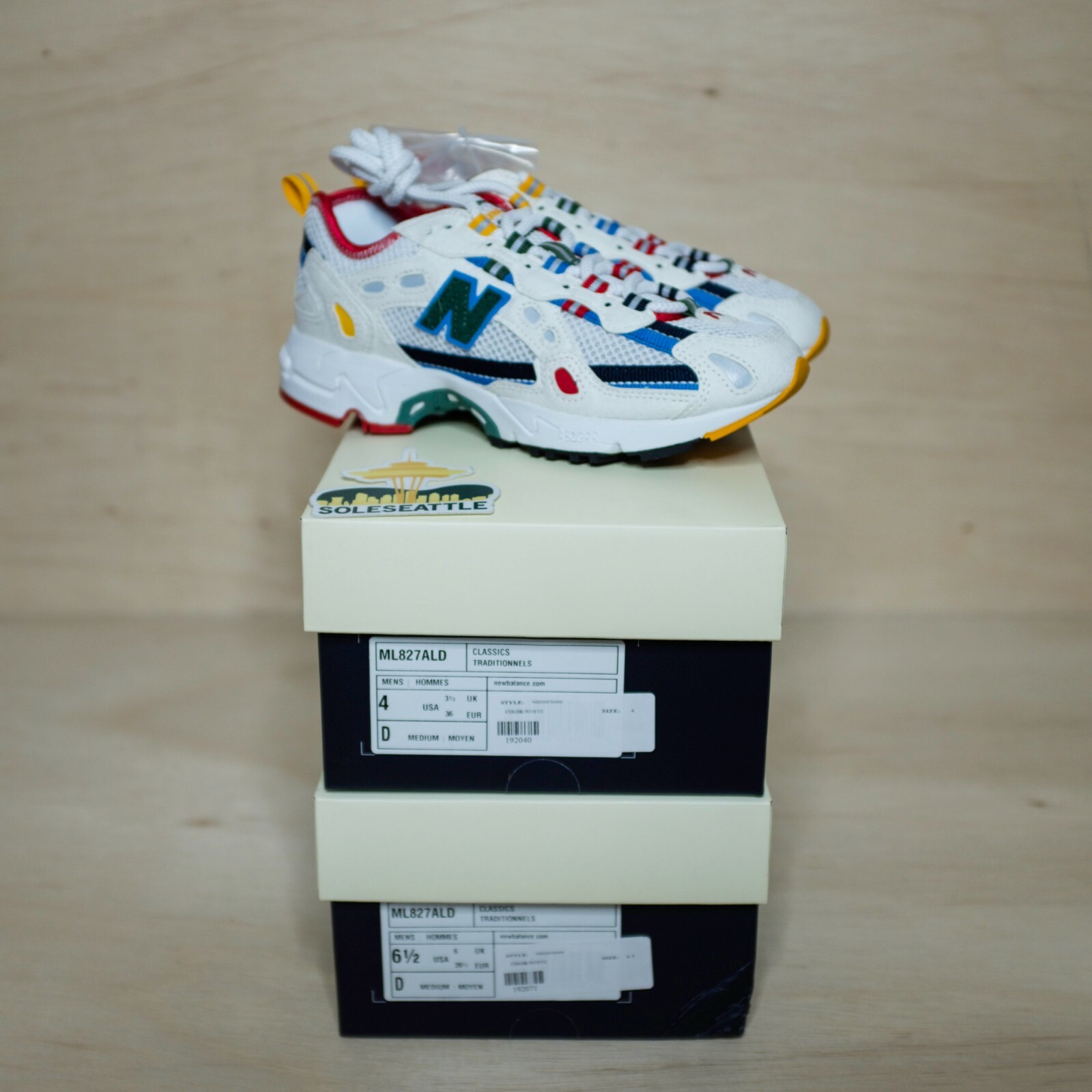 new balance 827 abzorb aime leon dore white multi