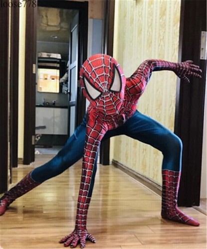 Raimi Spider-Man Jumpsuit Cosplay Costume Bodysuit Outfits Halloween Party Gifts - Picture 16 of 16