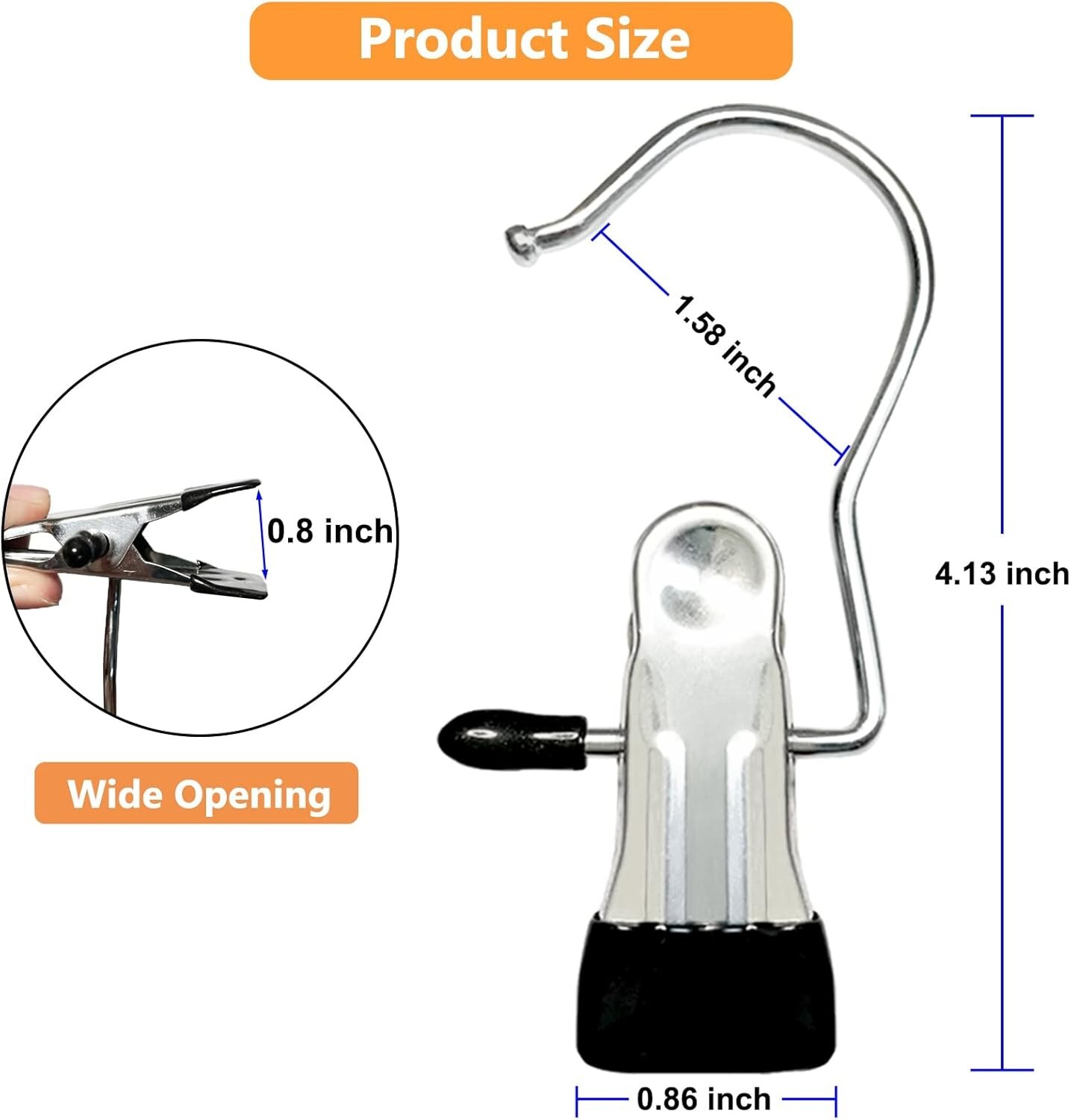 (12Pcs) Ganchos Para Colgar Ropa Con Clips Percha Para Botas Pinzas Para Rop...