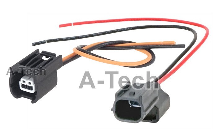 Front ABS Wheel Speed Sensor Connector Pigtail Set For 2010-2020 Honda Accord Civic CR-V | 2-Pin Male+Female