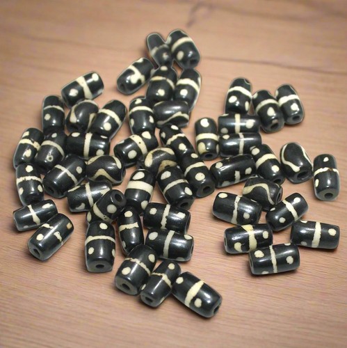 Tubo pequeño de 50 cuentas de hueso de 11x8 mm - Imagen 8 de 8