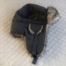 Chaos Mens Wool Hat Trapper grey Dylan Winter Ear Flaps