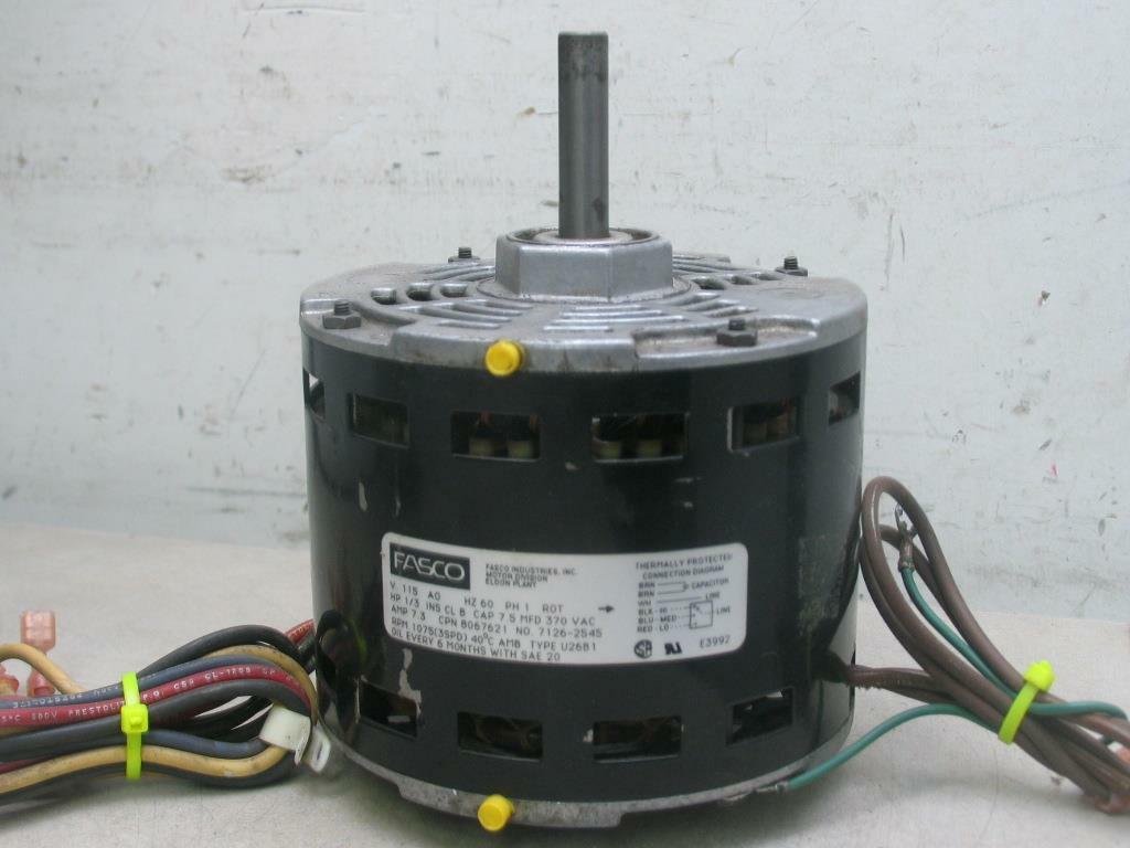 FASCO 7126-2545 Furnace Blower Motor 8067621 115V 1PH 1/3HP