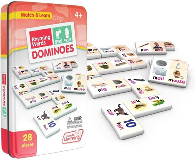Rhyming Word Dominoes Educational Action Games, Multi, Model: JL490