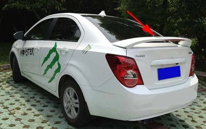 For Chevrolet  Aveo Light Chevrolet ABS Factory Style Wing Spoiler 2011-2015 - Image 2 of 4
