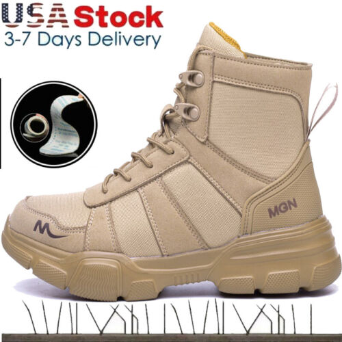 Mens Safety Shoes Steel Toe Indestructible Sneaker Work Hiking Boots Waterproof - Picture 4 of 20