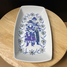 Turi Design Lotte Handpainted Figgjo Flint Norway Small Serving Dish Tray 10.5"