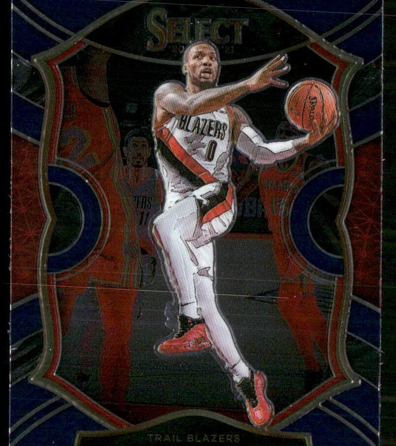 2020-21 Panini Select - Concourse Blue #24 Damian Lillard