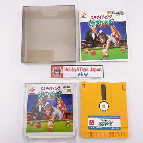 Nintendo Famicom Disk System Exciting Billiards 1987 NES Tested ＆ Worked 0001 JP
