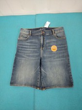 The Childrens Place Youth Boys Denim Stretch Shorts Bermuda Adj Waist Blue Sz 16