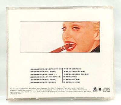 洋楽 Madonna Deeper and Deeper 8cmCD CD) Madonna ‎– Deeper And Deeper EP, WPCP 5244, 12 Tracks, EP, NM