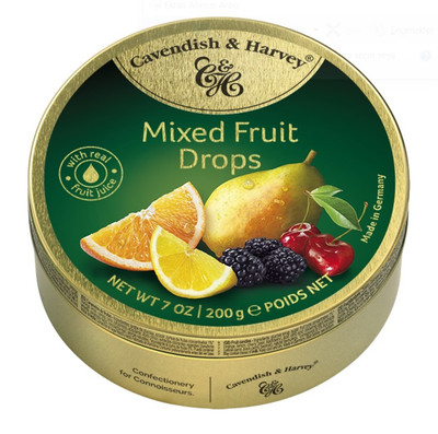 100% ORIGINAL CAVENDISH & HARVEY Mixed Fruit Drops Hard Candy, 7 oz, (6 PACKS)