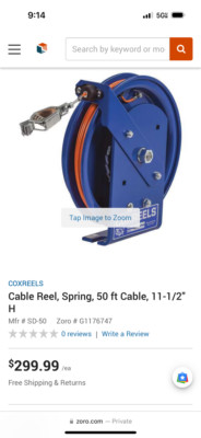 Cable Reel COXREELS 50 ft