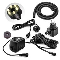 Wasserspielpumpen Set Mit Led Beleuchtung Warm Weiß Schlauch Schaumstoffdichtung