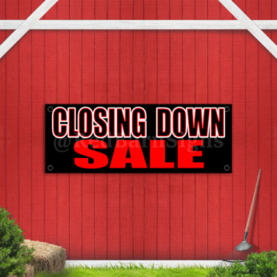 Closing Down Sale Indoor Outdoor Banner Design