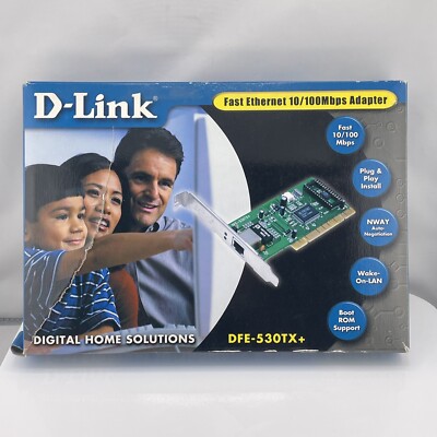 Vintage D-Link DFE-530TX+ 10/100 Fast Ethernet Desktop Internal Adapter