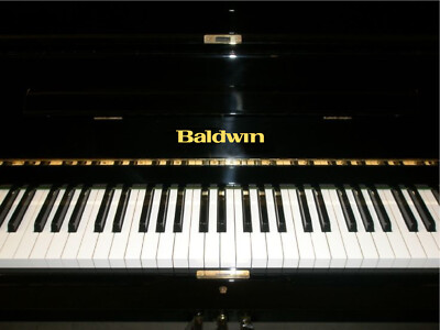 Baldwin Metallic Gold Klavier Name Marke Vinyl Transfer Aufkleber Sticker