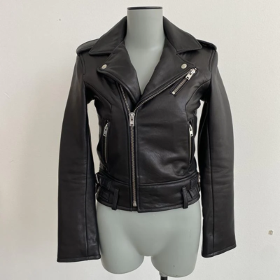 IRO x Barneys NY Chayama Leather Motorcycle Jacket Black Size 34 