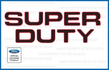 08 - 16 Ford F250 Tailgate Insert Decals Letters Stickers Black Outline Red FBRO