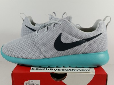 nike roshe run grey teal