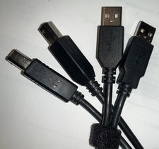 USB 2.0 A-B Printer/Scanner Cable Lot of 2ea. - Black