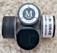 FREE SAME DAY SHIPPING (1) Genuine Kamui Clear Black MEDIUM Pool Cue Tip
