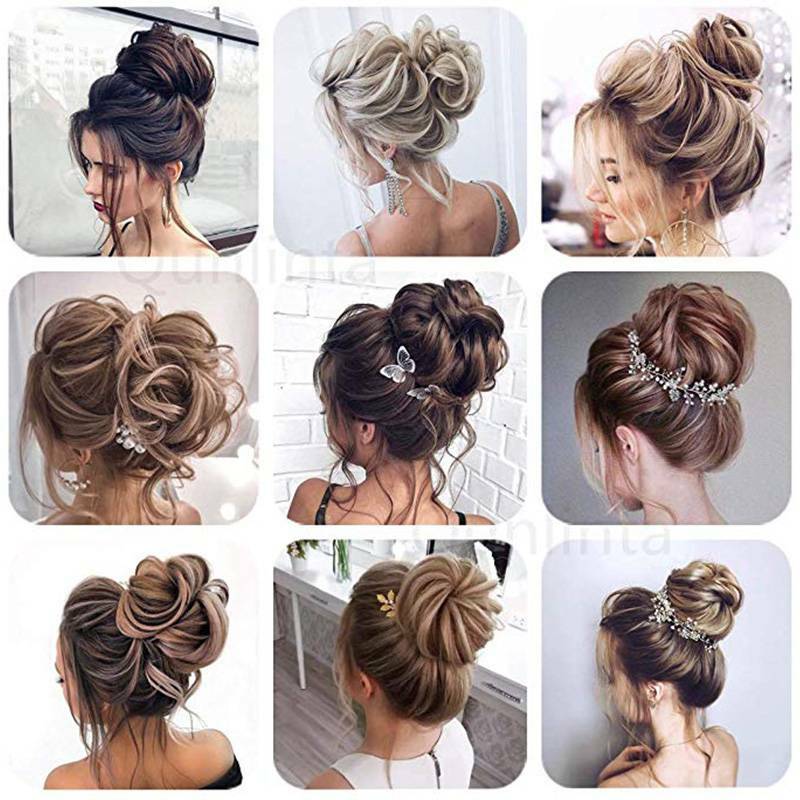 Chignon Postiche Synthétique - Couleur Brun Cuivré/roux/blond Clair, Référence 22 33h130
