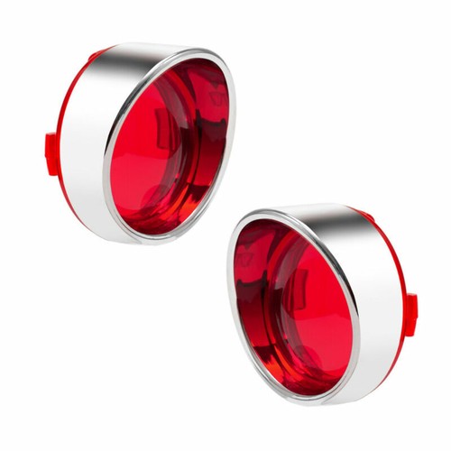 Visor-Style Turn Signal Light Bezels Lens Cover For Harley Softail FL Road Glide - Bild 7 von 15