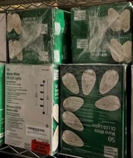 LOT OF 8 - Home Accents Holiday 50 Warm White C6 LED String Lights Christmas