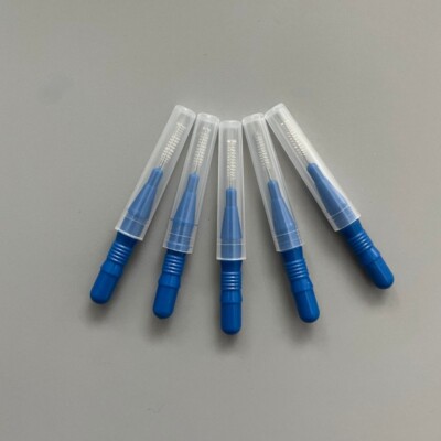 5Pcs Interdental Brush Floss Sticks Tooth Floss Head Toothpick Cleaning Blue