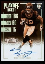 WILL FULLER /99 ROOKIE AUTO SEPIA PLAYOFF TICKET PRIZMS #328 RC 2016 CONTENDERS