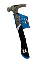 HART 16-Ounce Steel Hammer w/ Magnetic Nail Set, Angled Strike Face, 13” Length