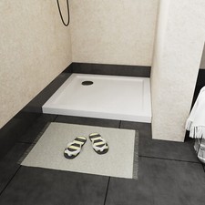 Single-Threshold 32"x32"Shower Base in Corner Drain Shower Base in White