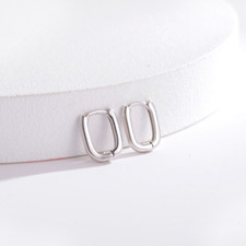 Women Girl 925 Sterling Silver Small U-shape Huggie Hoop 13mm Earrings A9