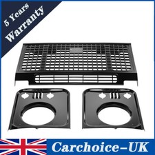 Heritage Style Grille Kit (3pc) Gloss Black For Land Rover Defender 90 110 UK